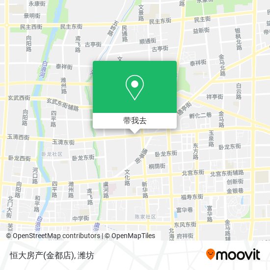 恒大房产(金都店)地图