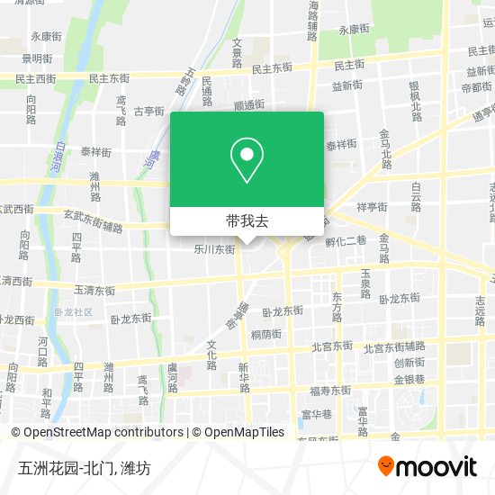 五洲花园-北门地图