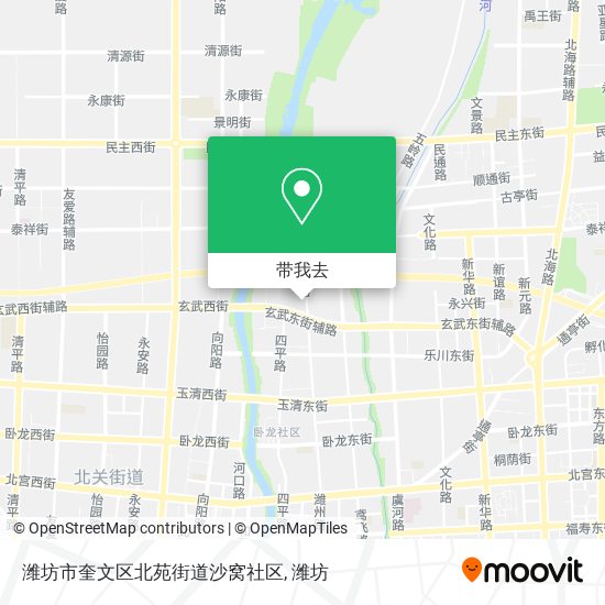 潍坊市奎文区北苑街道沙窝社区地图