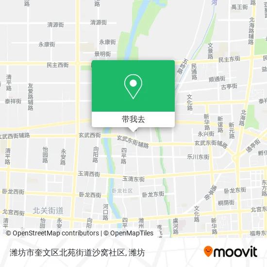 潍坊市奎文区北苑街道沙窝社区地图