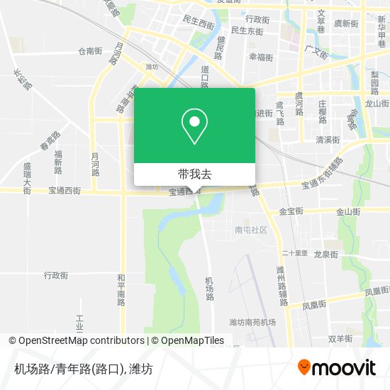 机场路/青年路(路口)地图