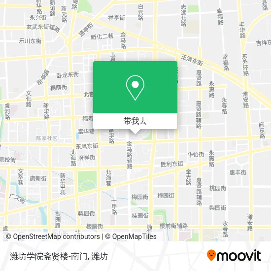 潍坊学院斋贤楼-南门地图