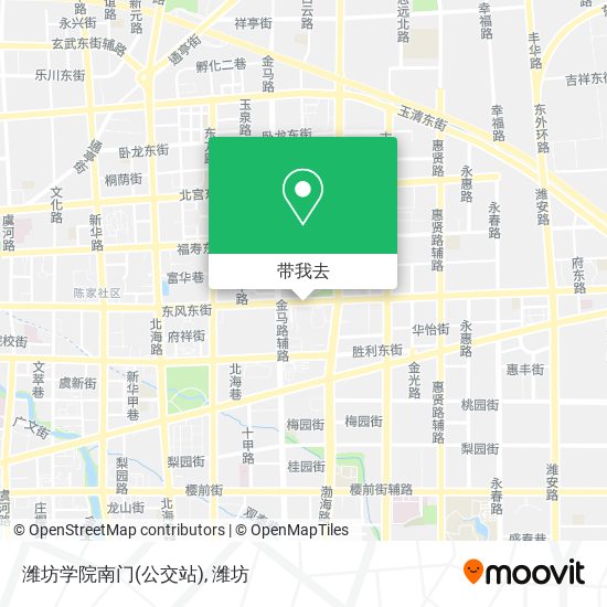 潍坊学院南门(公交站)地图