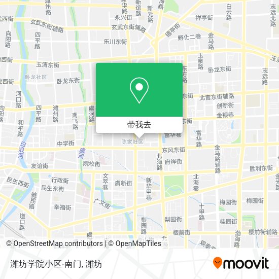 潍坊学院小区-南门地图