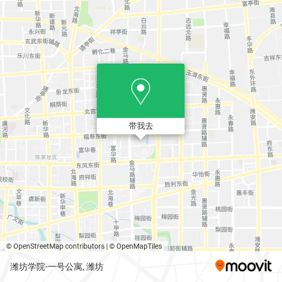 潍坊学院-一号公寓地图