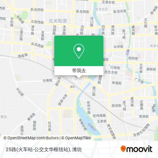 25路(火车站-公交文华枢纽站)地图