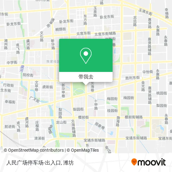 人民广场停车场-出入口地图