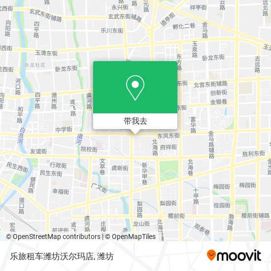 乐旅租车潍坊沃尔玛店地图