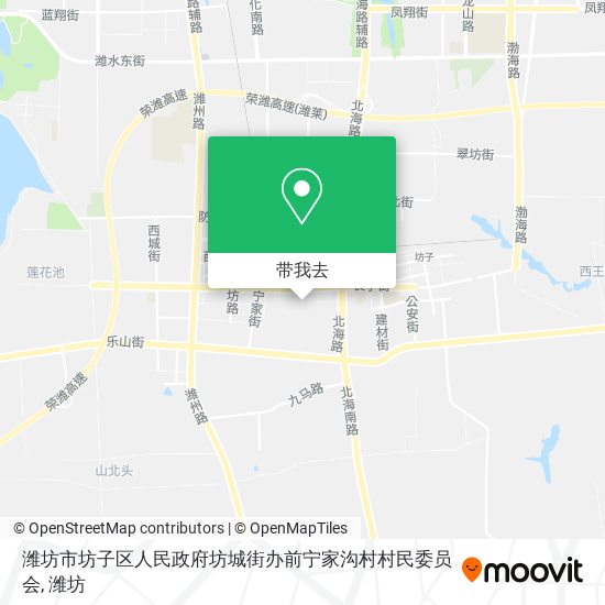 潍坊市坊子区人民政府坊城街办前宁家沟村村民委员会地图