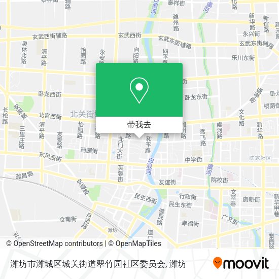 潍坊市潍城区城关街道翠竹园社区委员会地图