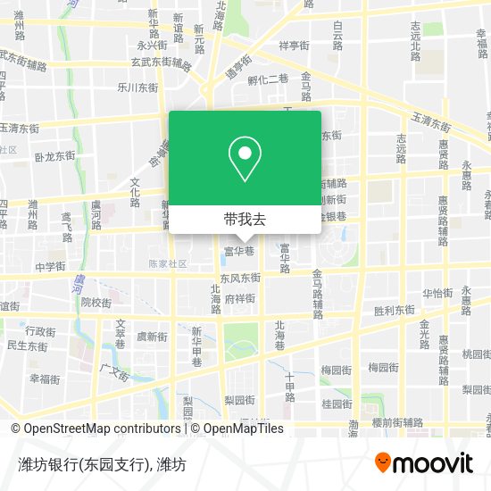 潍坊银行(东园支行)地图