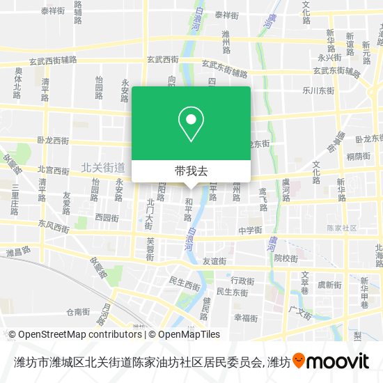 潍坊市潍城区北关街道陈家油坊社区居民委员会地图