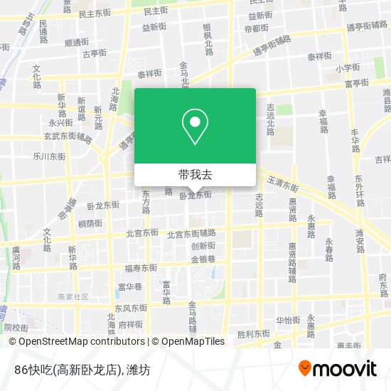 86快吃(高新卧龙店)地图