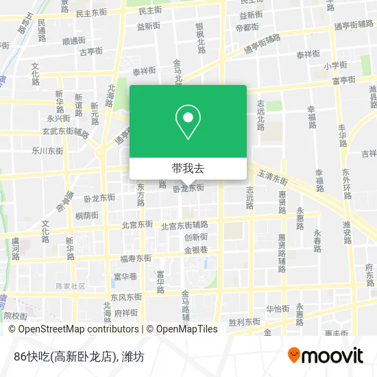 86快吃(高新卧龙店)地图
