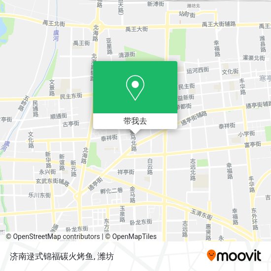 济南逯式锦福碳火烤鱼地图
