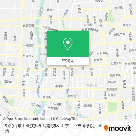 9路(山东工业技师学院老校区-山东工业技师学院)地图
