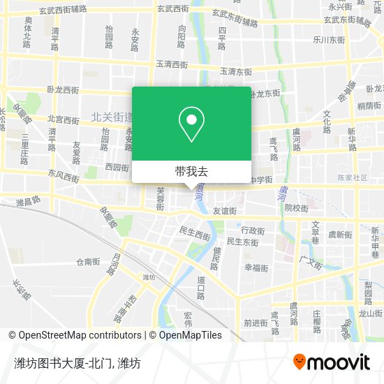 潍坊图书大厦-北门地图