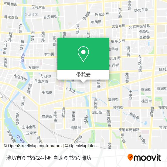 潍坊市图书馆24小时自助图书馆地图
