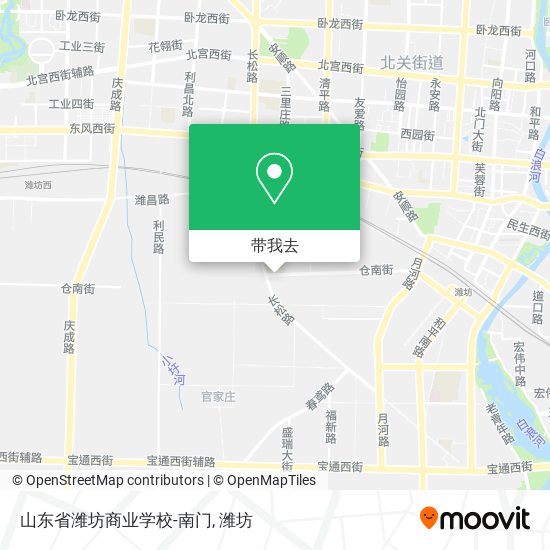 山东省潍坊商业学校-南门地图