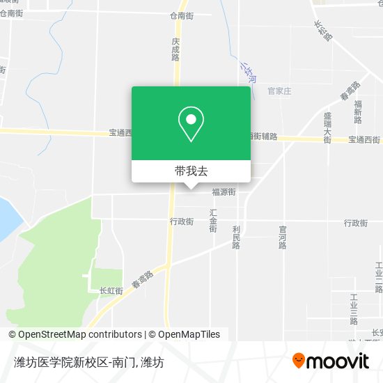 潍坊医学院新校区-南门地图