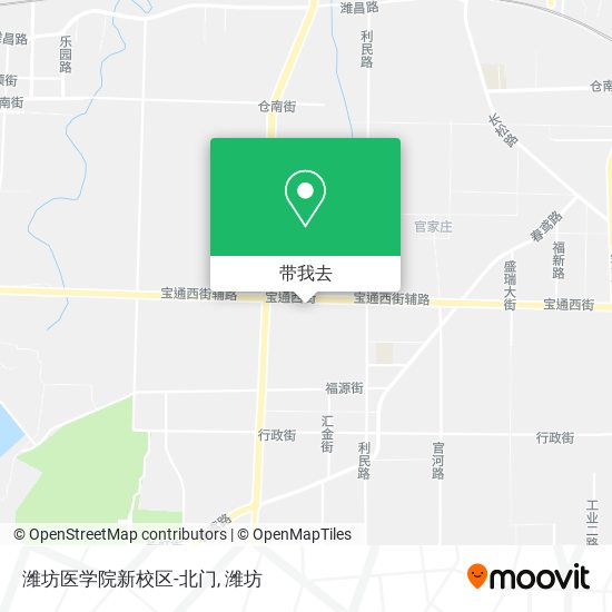 潍坊医学院新校区-北门地图