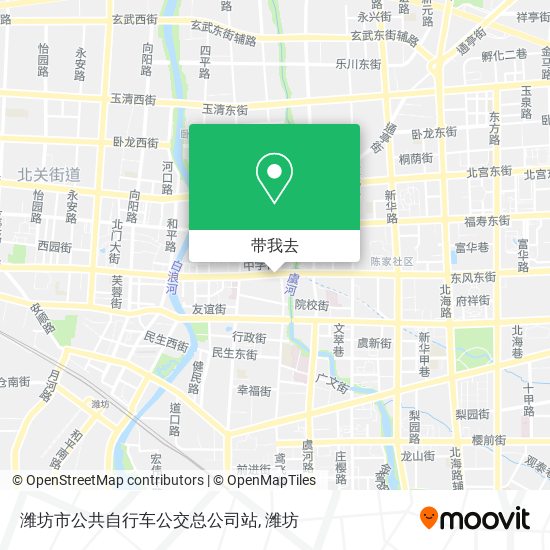 潍坊市公共自行车公交总公司站地图