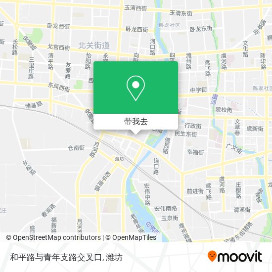 和平路与青年支路交叉口地图