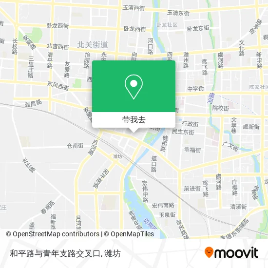 和平路与青年支路交叉口地图