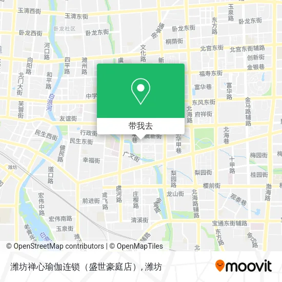 潍坊禅心瑜伽连锁（盛世豪庭店）地图