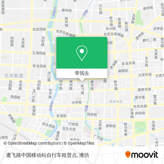 鸢飞路中国移动站自行车租赁点地图