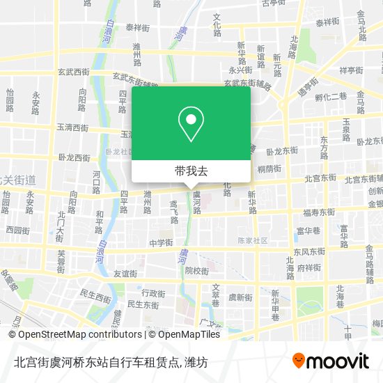 北宫街虞河桥东站自行车租赁点地图