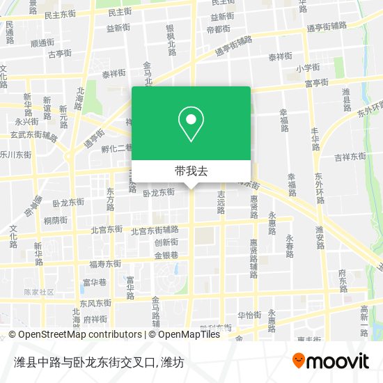 潍县中路与卧龙东街交叉口地图