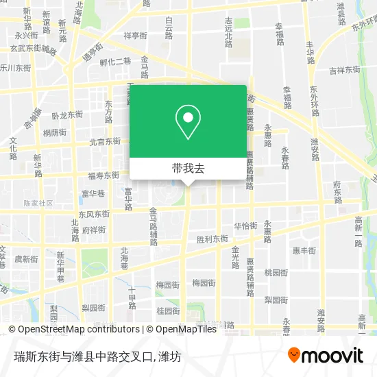 瑞斯东街与潍县中路交叉口地图