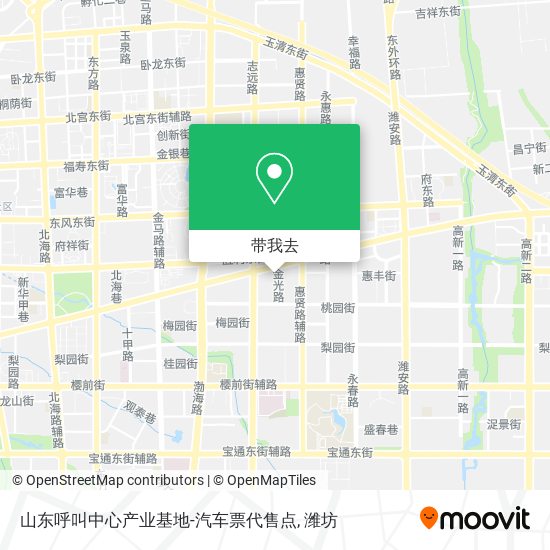 山东呼叫中心产业基地-汽车票代售点地图
