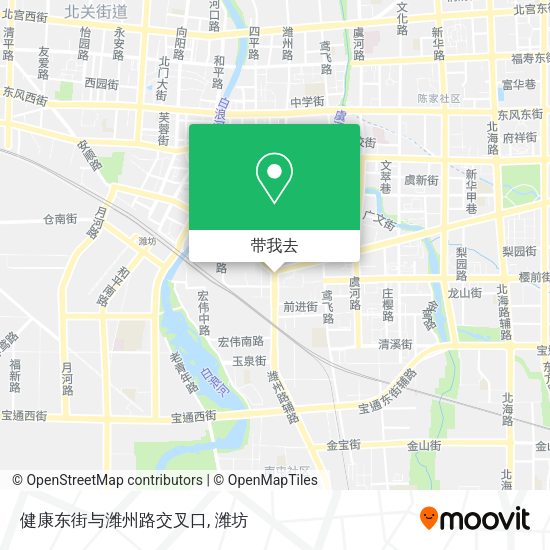 健康东街与潍州路交叉口地图