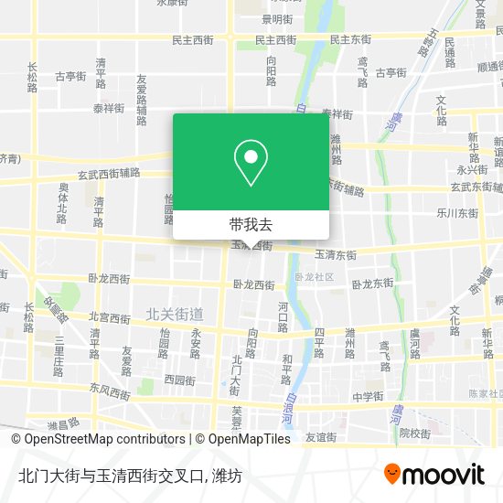 北门大街与玉清西街交叉口地图