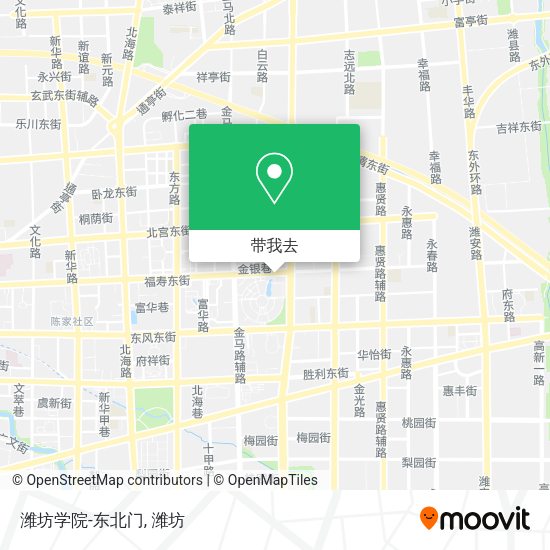 潍坊学院-东北门地图