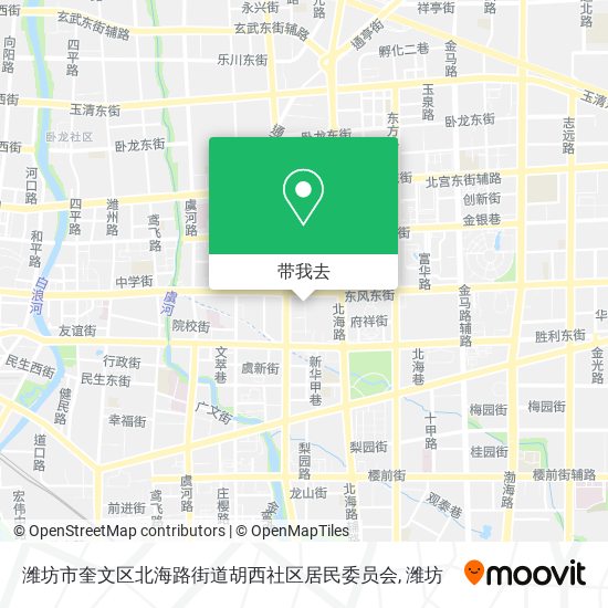 潍坊市奎文区北海路街道胡西社区居民委员会地图
