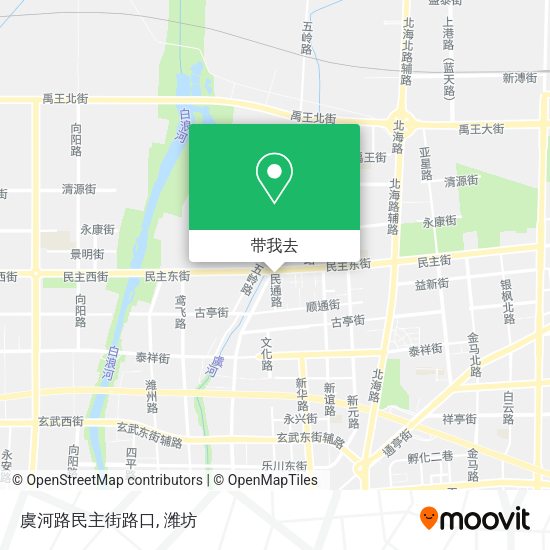 虞河路民主街路口地图