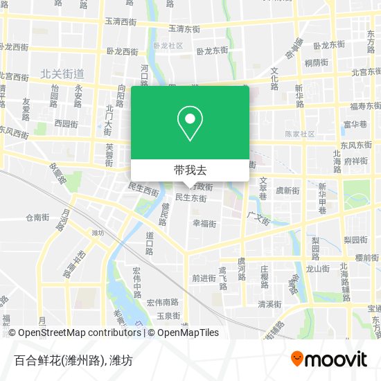 百合鲜花(潍州路)地图