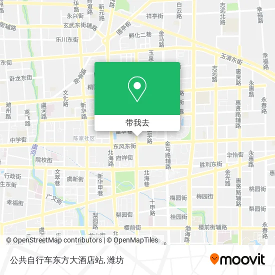 公共自行车东方大酒店站地图