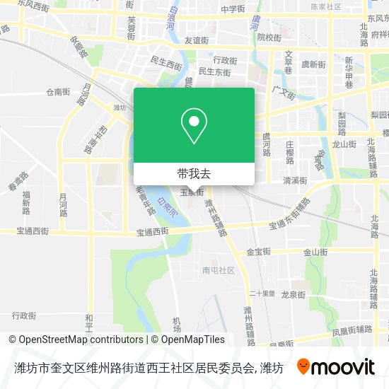 潍坊市奎文区维州路街道西王社区居民委员会地图
