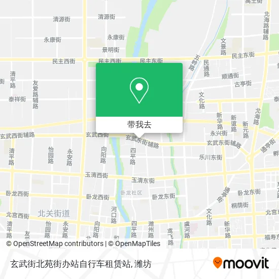 玄武街北苑街办站自行车租赁站地图
