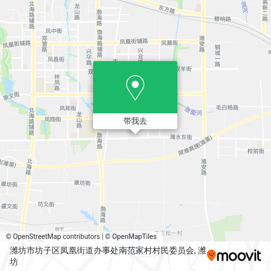潍坊市坊子区凤凰街道办事处南范家村村民委员会地图