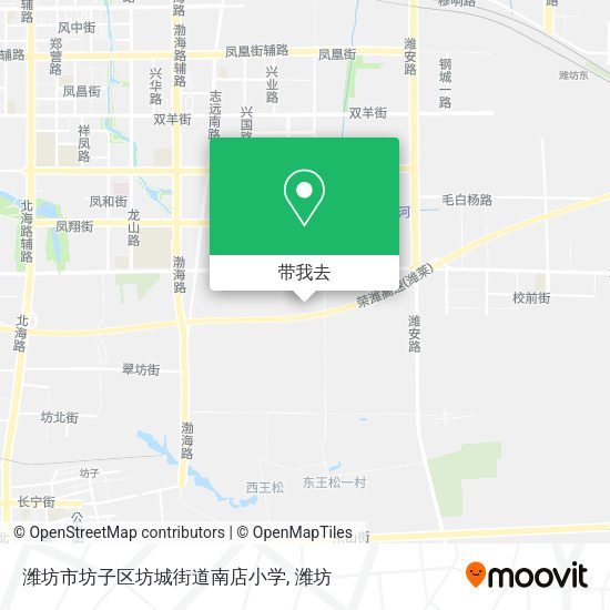 潍坊市坊子区坊城街道南店小学地图