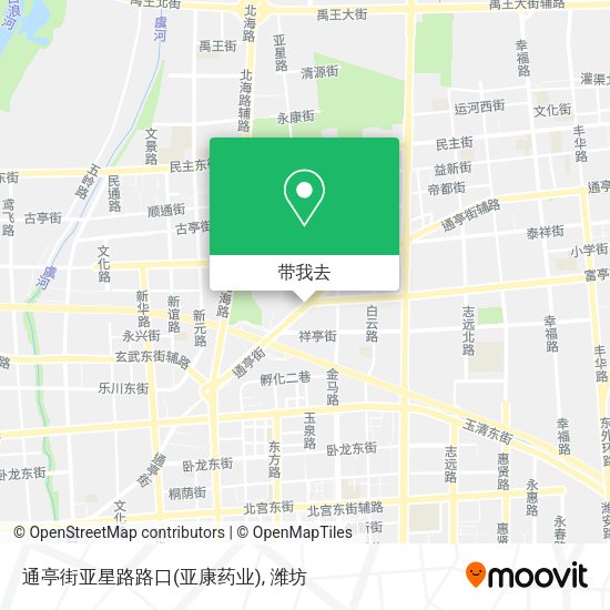 通亭街亚星路路口(亚康药业)地图