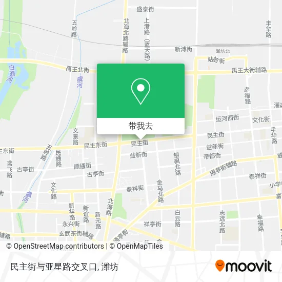 民主街与亚星路交叉口地图