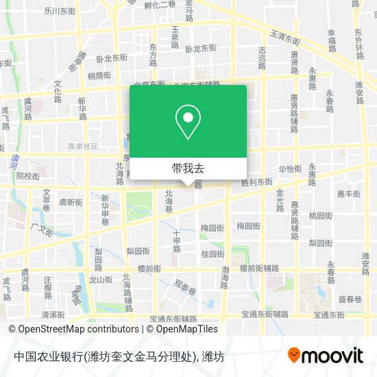 中国农业银行(潍坊奎文金马分理处)地图