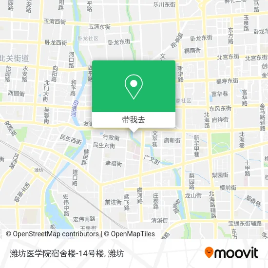 潍坊医学院宿舍楼-14号楼地图