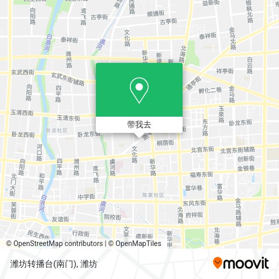 潍坊转播台(南门)地图